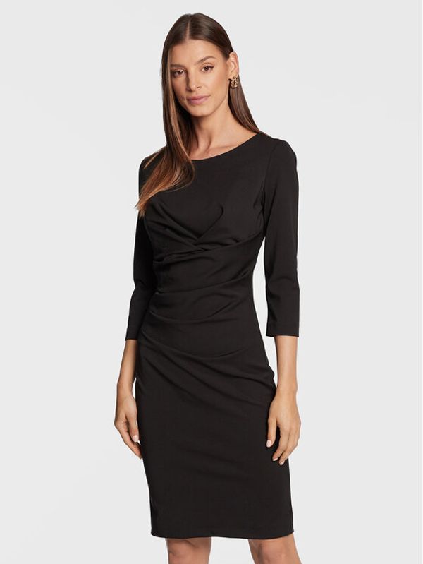 Rinascimento Rinascimento Коктейлна рокля CFC0110643003 Черен Regular Fit