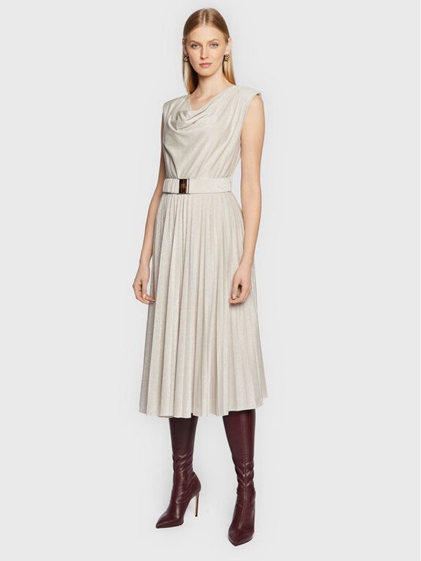 Rinascimento Rinascimento Коктейлна рокля CFC0110651003 Бежов Regular Fit