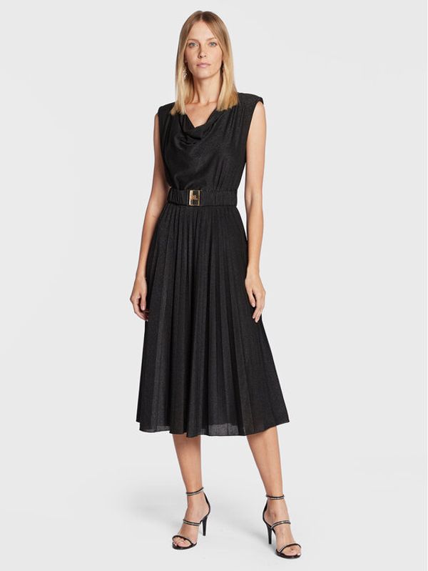 Rinascimento Rinascimento Коктейлна рокля CFC0110651003 Черен Regular Fit