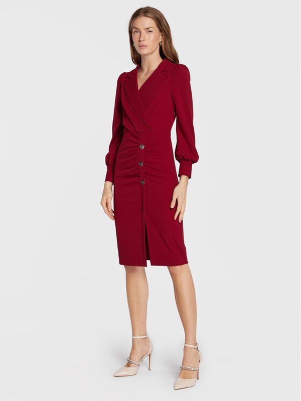 Rinascimento Rinascimento Коктейлна рокля CFC0111370003 Червен Slim Fit