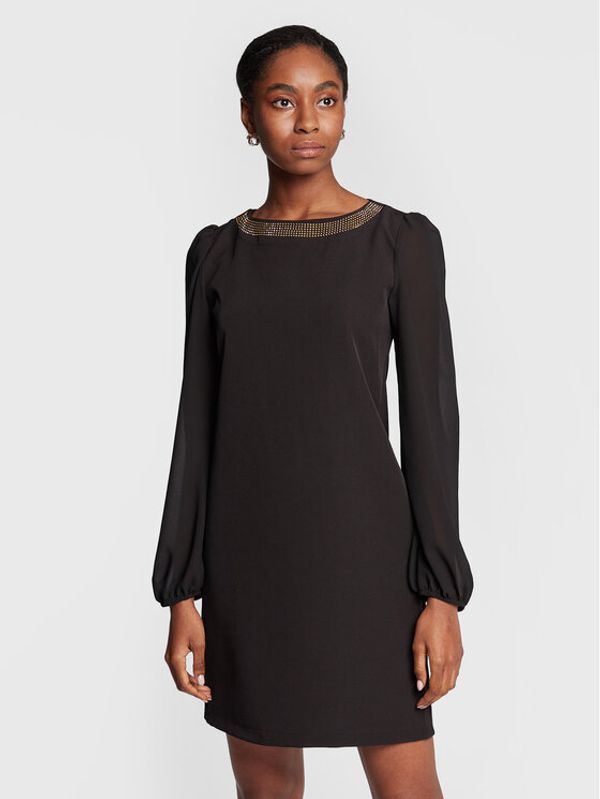 Rinascimento Rinascimento Коктейлна рокля CFC0111452003 Черен Regular Fit