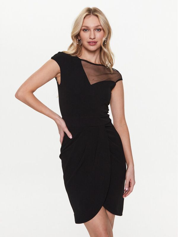 Rinascimento Rinascimento Коктейлна рокля CFC0112785003 Черен Slim Fit