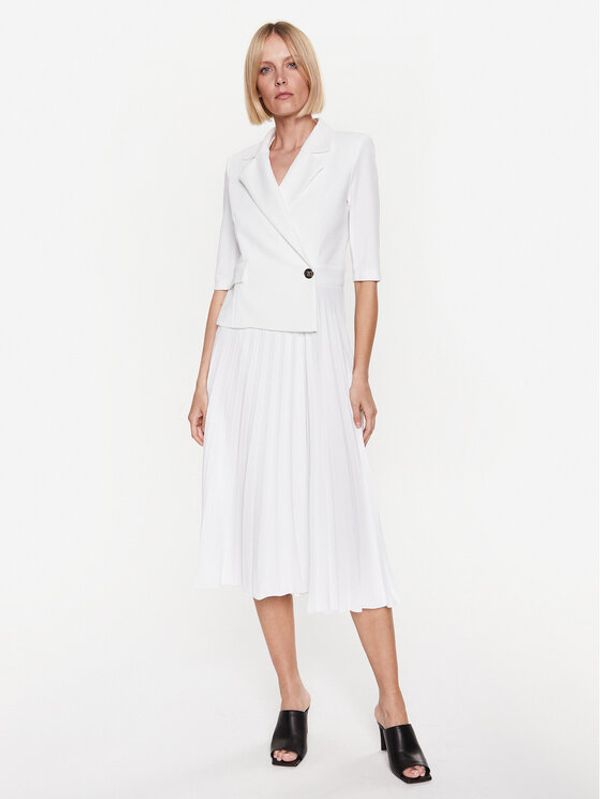 Rinascimento Rinascimento Коктейлна рокля CFC0113127003 Бял Regular Fit