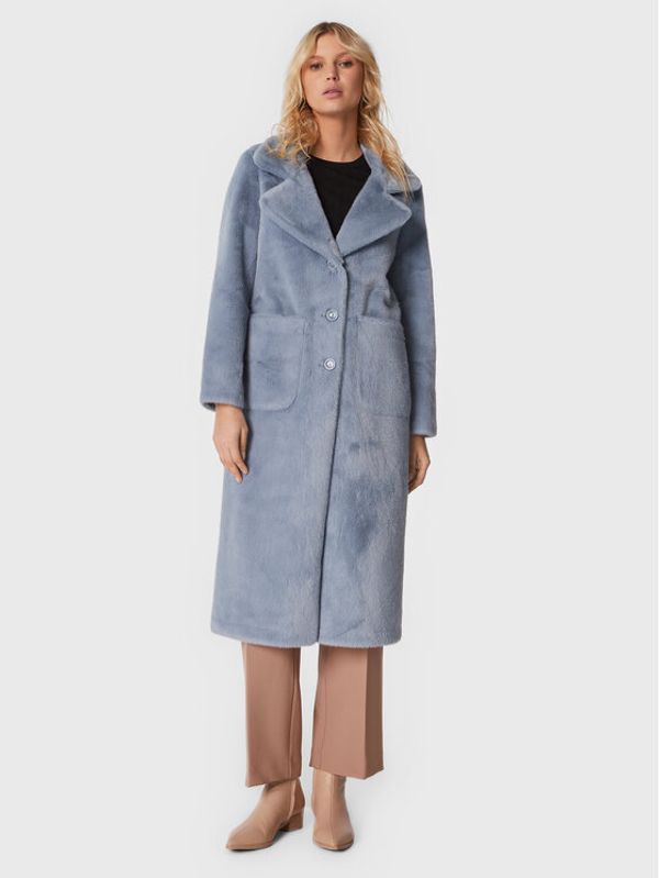 Rinascimento Rinascimento Кожено палто CFC0109003003 Син Regular Fit