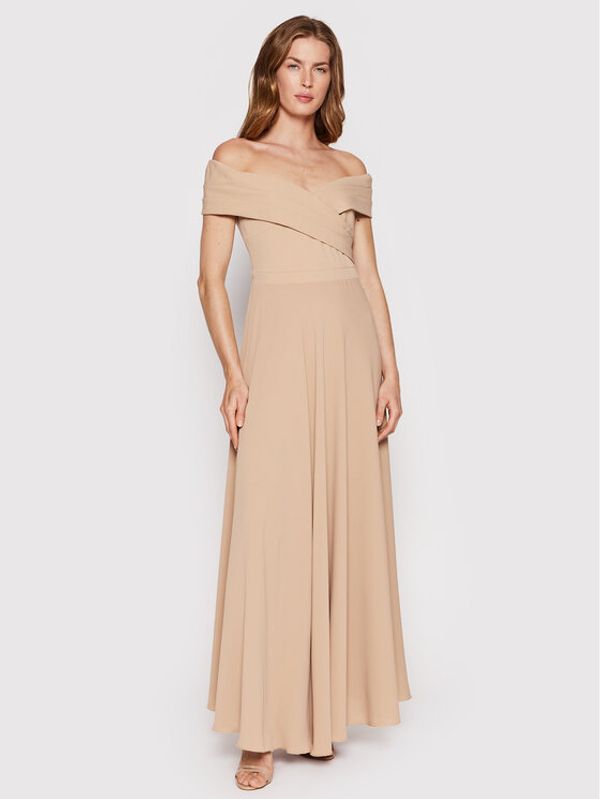 Rinascimento Rinascimento Официална рокля CFC0108697003 Бежов Regular Fit