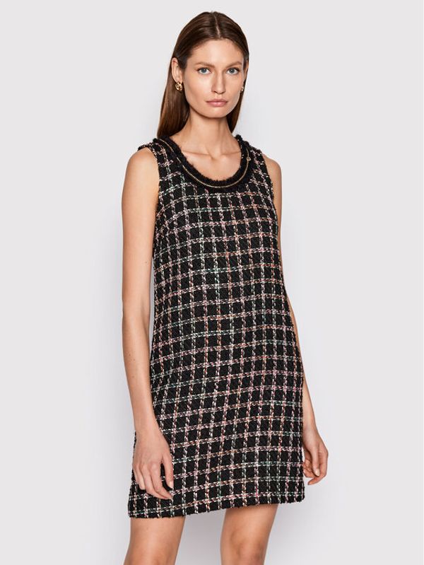 Rinascimento Rinascimento Плетена рокля CFC0110465003 Черен Regular Fit