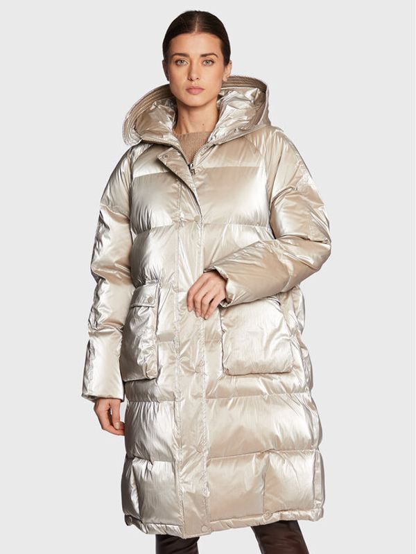 Rinascimento Rinascimento Пухено яке CFC0109089003 Бежов Relaxed Fit