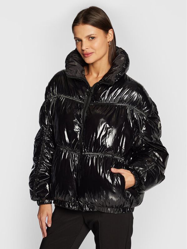 Rinascimento Rinascimento Пухено яке CFC0109144003 Черен Regular Fit