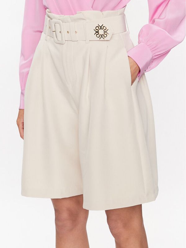 Rinascimento Rinascimento Шорти от плат CFC0112557003 Екрю Relaxed Fit