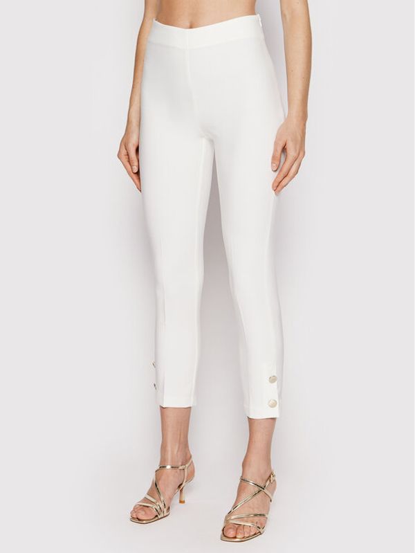 Rinascimento Rinascimento Текстилни панталони CFC0108705003 Бял Slim Fit