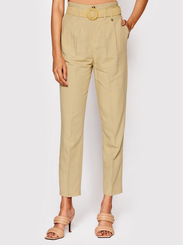 Rinascimento Rinascimento Текстилни панталони CFC0109392003 Бежов Regular Fit