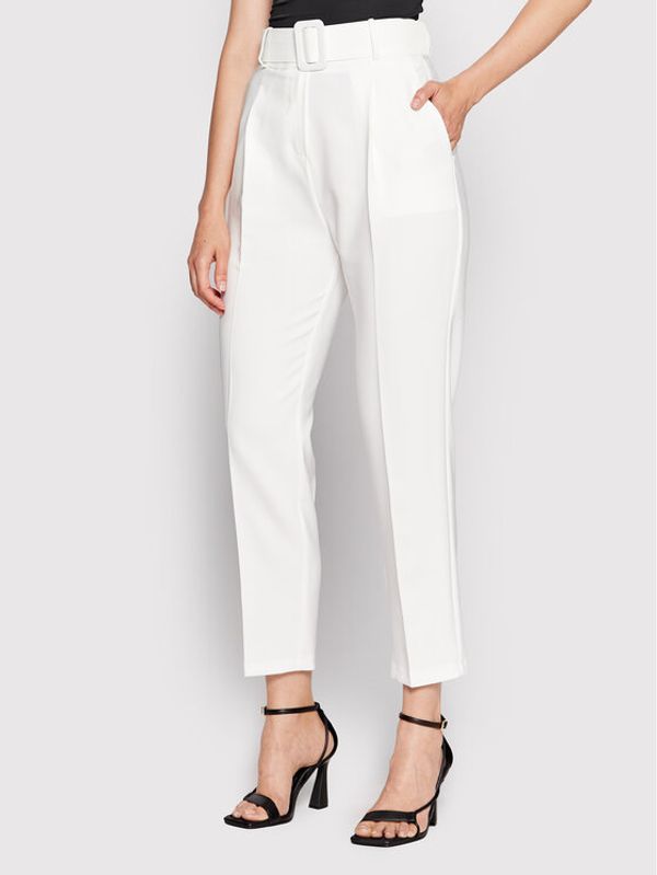 Rinascimento Rinascimento Текстилни панталони CFC0109447003 Бял Regular Fit