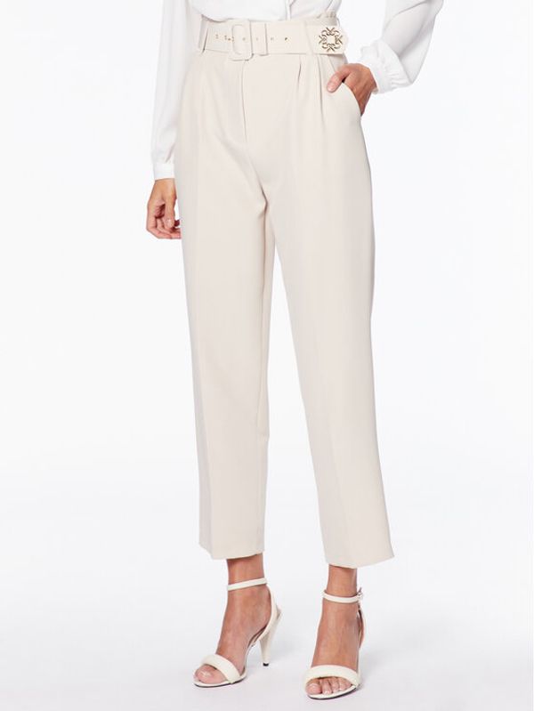 Rinascimento Rinascimento Текстилни панталони CFC0112718003 Бежов Relaxed Fit