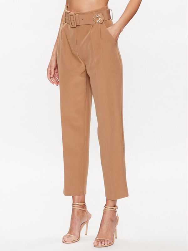 Rinascimento Rinascimento Текстилни панталони CFC0112718003 Бежов Relaxed Fit