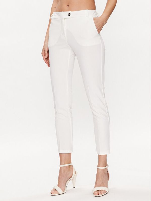 Rinascimento Rinascimento Текстилни панталони CFC0113051003 Бял Slim Fit