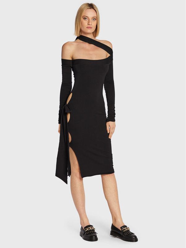 ROTATE ROTATE Ежедневна рокля Beca RT1665 Черен Slim Fit