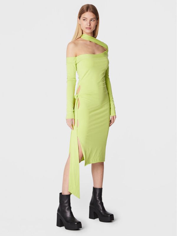 ROTATE ROTATE Ежедневна рокля Beca RT1666 Зелен Slim Fit