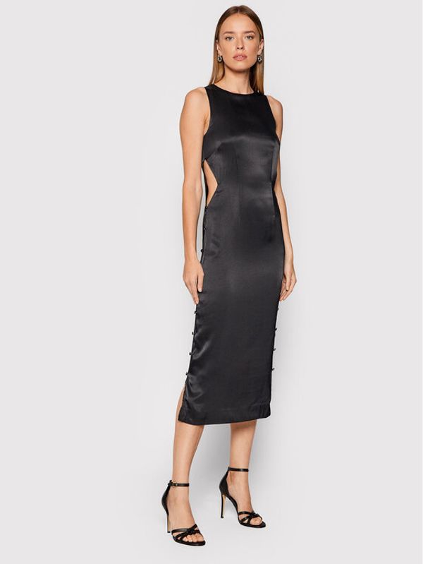 ROTATE ROTATE Коктейлна рокля Dulcie RT333 Черен Slim Fit