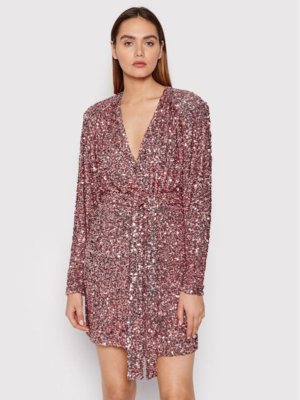 ROTATE ROTATE Коктейлна рокля Samantha RT866 Розов Loose Fit