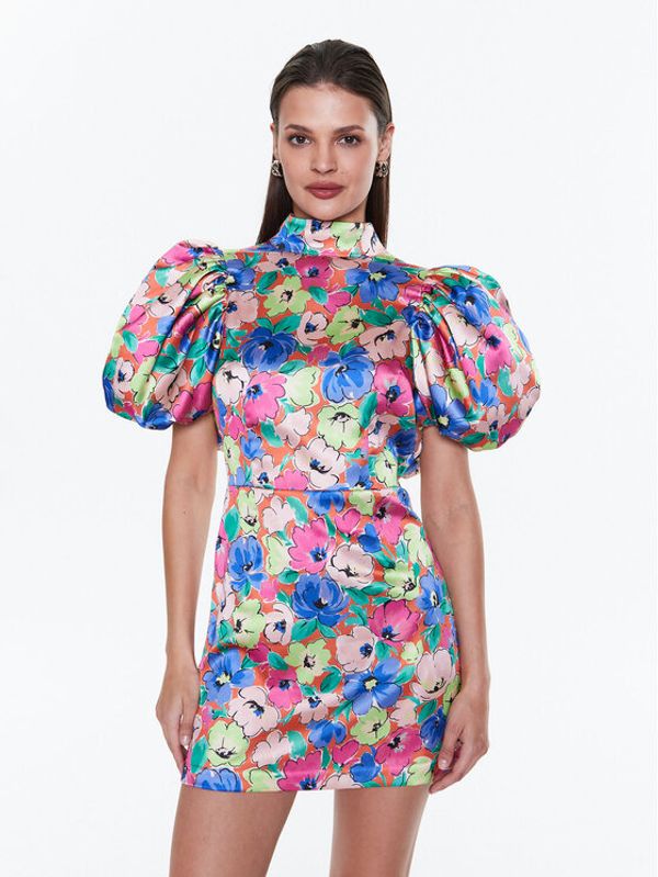 ROTATE ROTATE Коктейлна рокля Silky Woven RT2337 Цветен Slim Fit