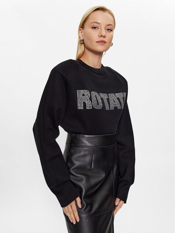 ROTATE ROTATE Пуловер Firm Rhinestone 100115100 Черен Regular Fit