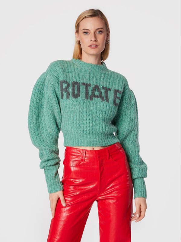 ROTATE ROTATE Пуловер Logo RT2009 Зелен Regular Fit