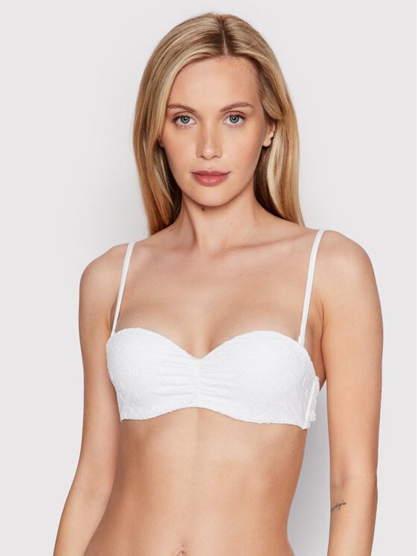 Roxy Roxy Горнище на бански Quiet Beauty ERJX304650 Бял