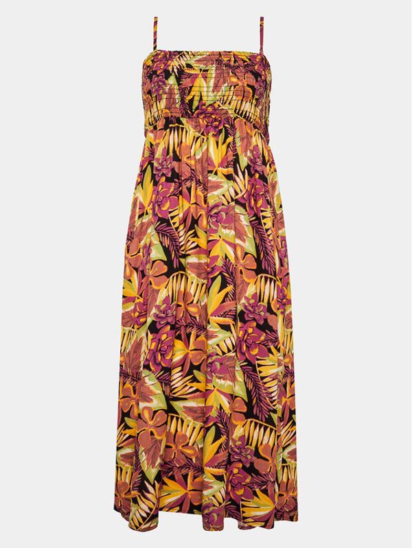 Roxy Roxy Лятна рокля Remember Sun Wvsk ERJWK03146 Сив Slim Fit