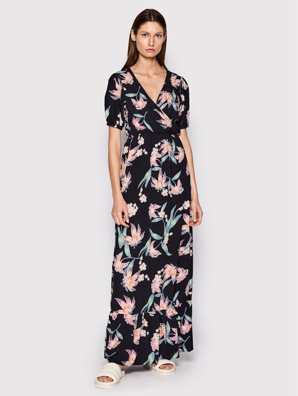 Roxy Roxy Лятна рокля Slow Down Time ERJWD03659 Черен Regular Fit