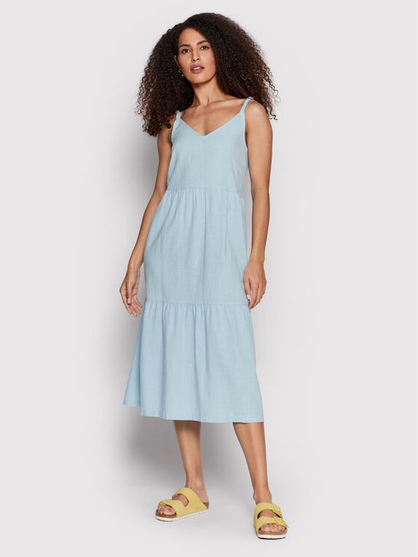 Roxy Roxy Лятна рокля Waiting Line ERJWD03610 Син Regular Fit