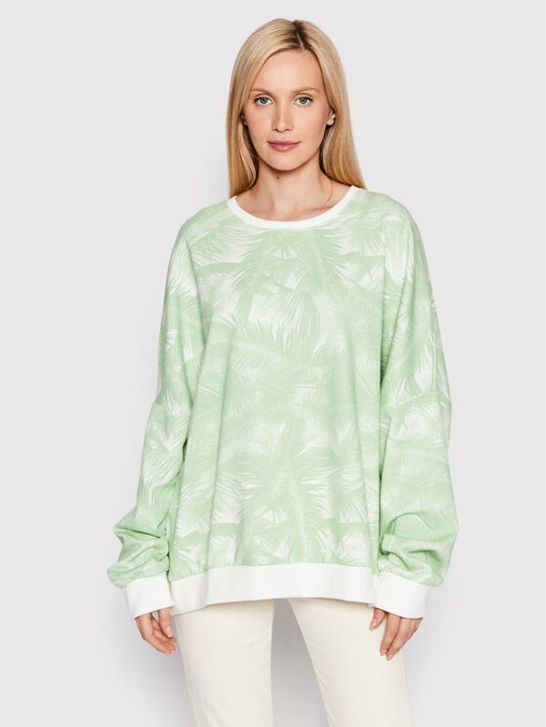 Roxy Roxy Суитшърт Bright Sunshine ARJFT04031 Зелен Oversize