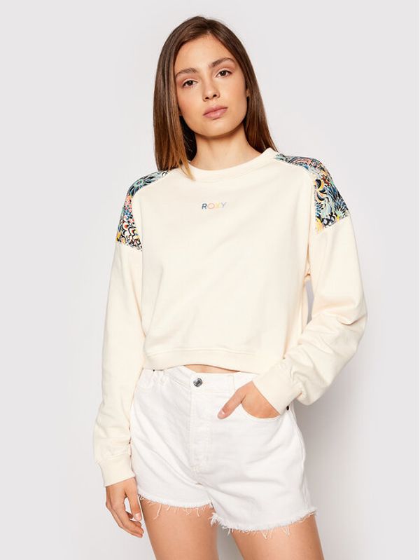 Roxy Roxy Суитшърт Marine Bloom ERJFT04411 Бежов Relaxed Fit