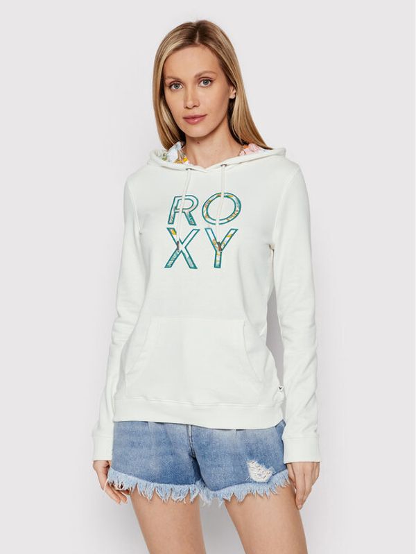 Roxy Roxy Суитшърт Right On Time ERJFT04515 Бял Relaxed Fit