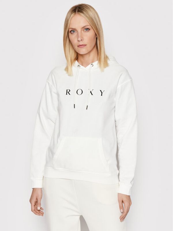 Roxy Roxy Суитшърт Surf Stoked ERJFT04536 Бял Relaxed Fit