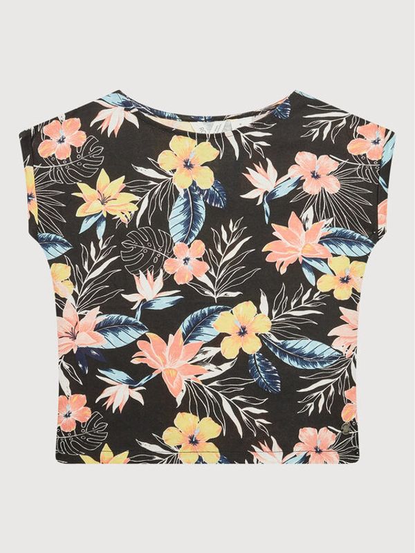 Roxy Roxy Тишърт African sunset ERGKT03191 Черен Regular Fit