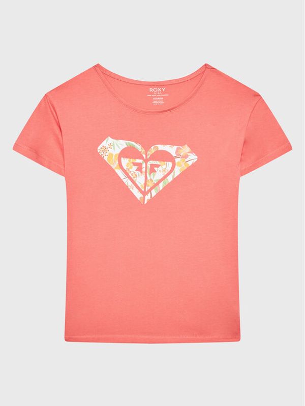 Roxy Roxy Тишърт Day and Night ERGZT03903 Розов Regular Fit