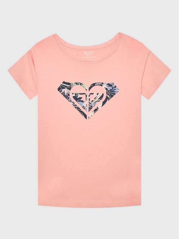 Roxy Roxy Тишърт Day and Night ERGZT03903 Розов Regular Fit