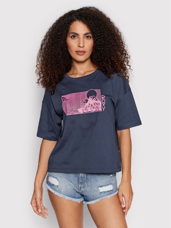 Roxy Roxy Тишърт Easy And Basic ERJZT05326 Тъмносин Regular Fit