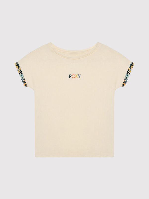 Roxy Roxy Тишърт Marine Bloom ERGZT03782 Бежов Relaxed Fit