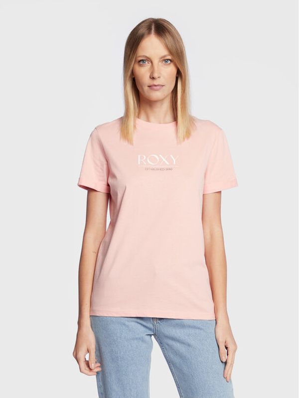 Roxy Roxy Тишърт Noon Ocean ERJZT05424 Розов Regular Fit