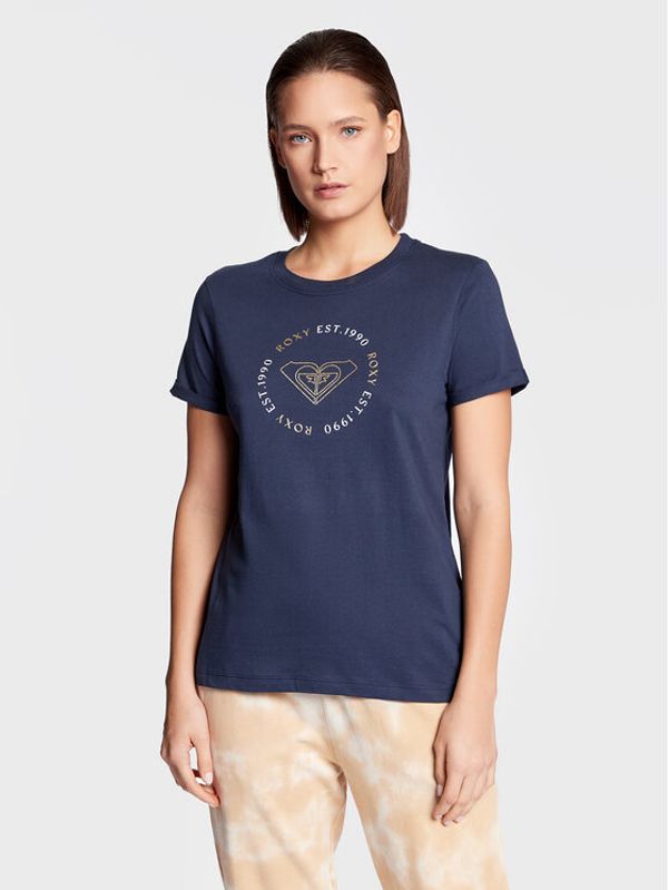 Roxy Roxy Тишърт Noon Ocean ERJZT05425 Тъмносин Regular Fit