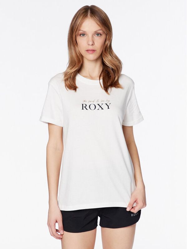 Roxy Roxy Тишърт Noon Ocean ERJZT05490 Бял Regular Fit