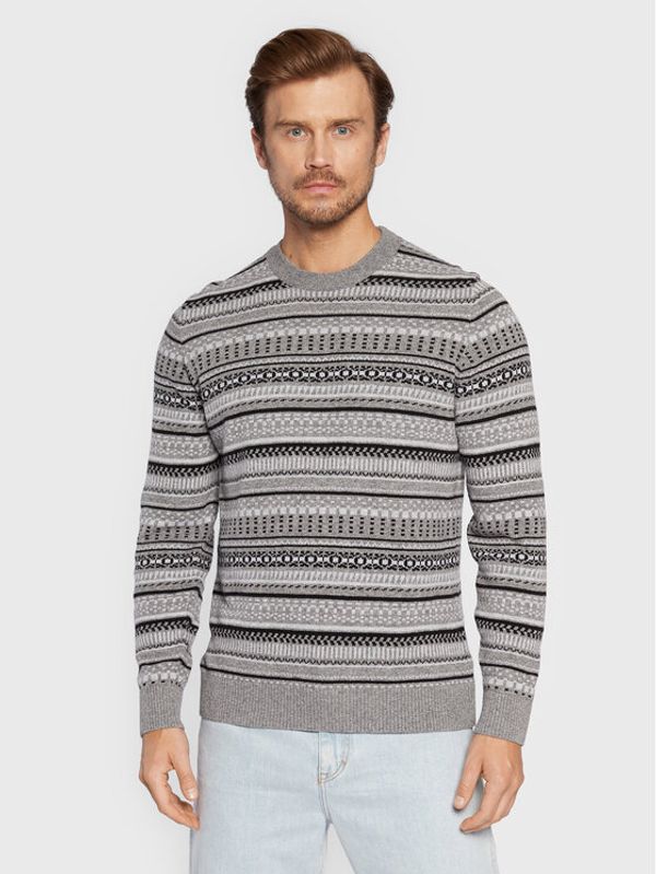 Roy Robson Roy Robson Пуловер 7878-91 Сив Regular Fit