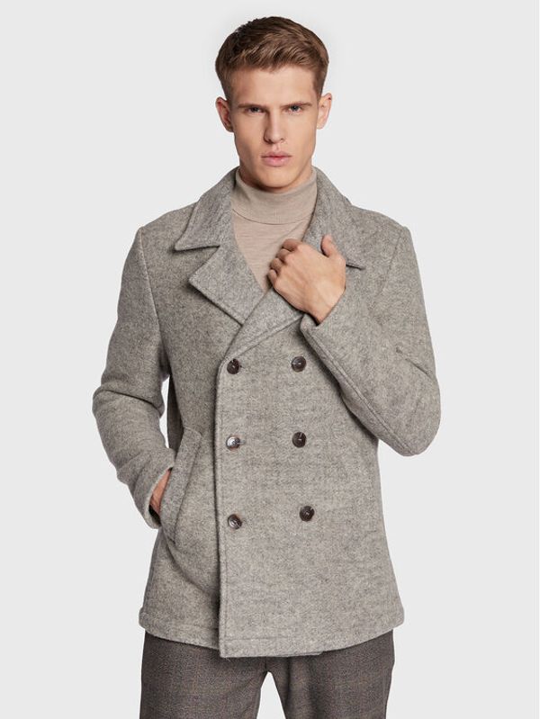 Roy Robson Roy Robson Вълнено палто 7912-96 Сив Regular Fit