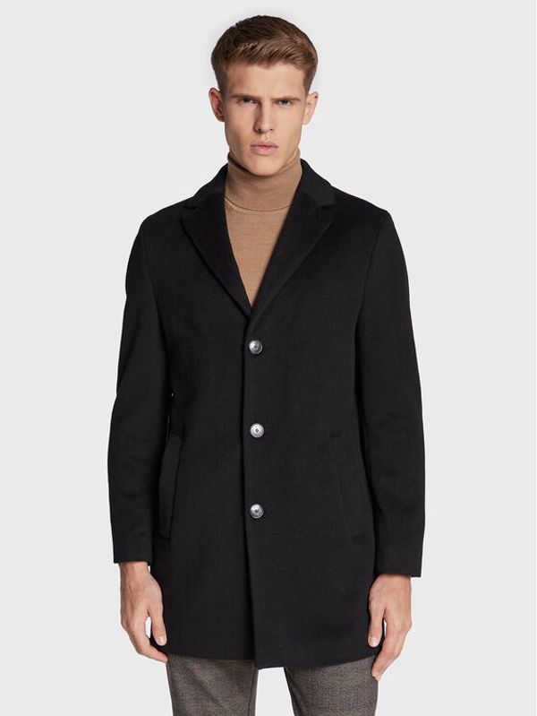 Roy Robson Roy Robson Вълнено палто 7970-98 Черен Slim Fit