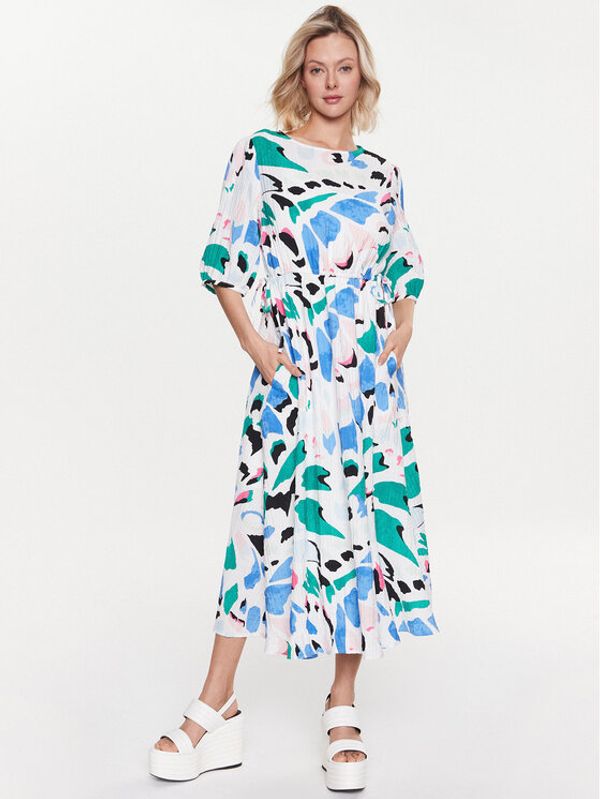 s.Oliver s.Oliver Ежедневна рокля 2128417 Бял Relaxed Fit