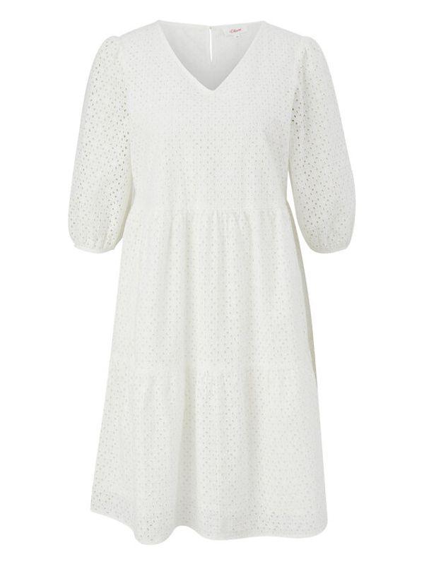 s.Oliver s.Oliver Лятна рокля 2128404 Бял Relaxed Fit