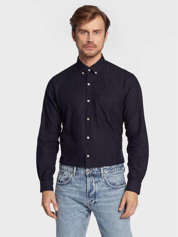 s.Oliver s.Oliver Риза 2120952 Тъмносин Regular Fit