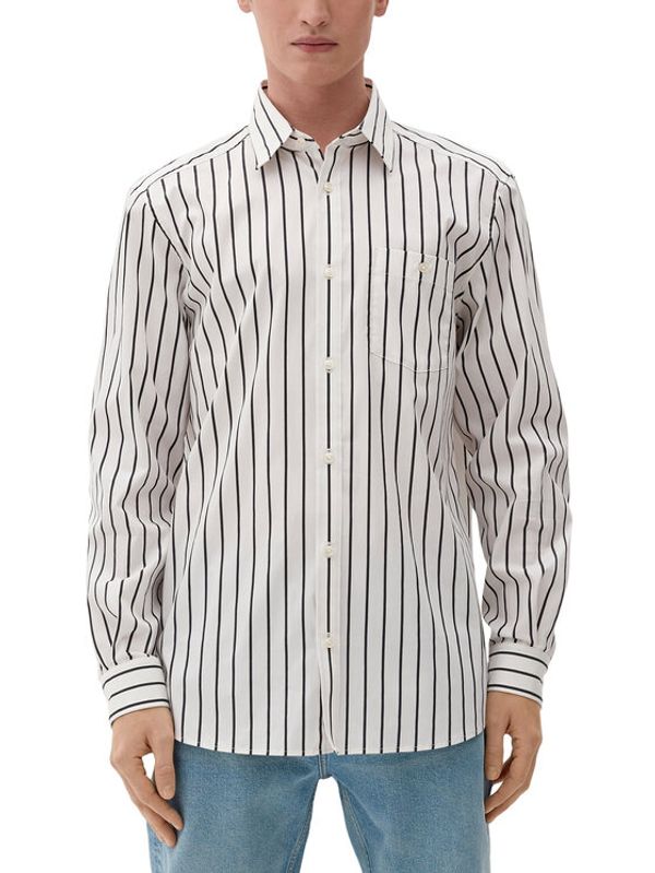 s.Oliver s.Oliver Риза 2127456 Бял Regular Fit