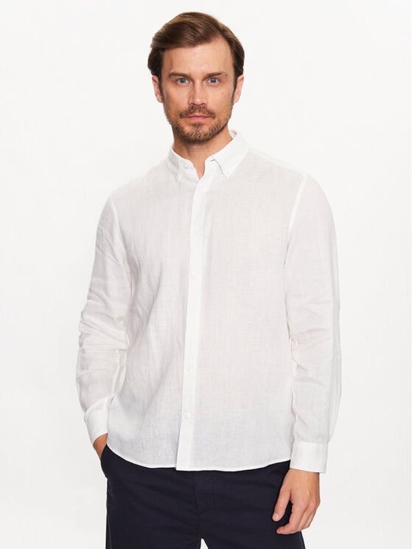 s.Oliver s.Oliver Риза 2127510 Бял Regular Fit